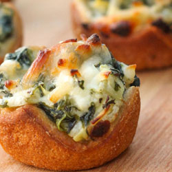 Healthy Holiday Appetizers - Spinach Dip Bites
