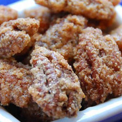 Healthy Holiday Appetizers - Sugar Coated Pecans