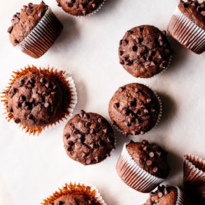 Healthy Grab and Go Breakfasts - Chocolate Muffins