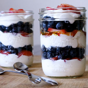 Healthy Grab and Go Breakfasts - Double Berry Parfait